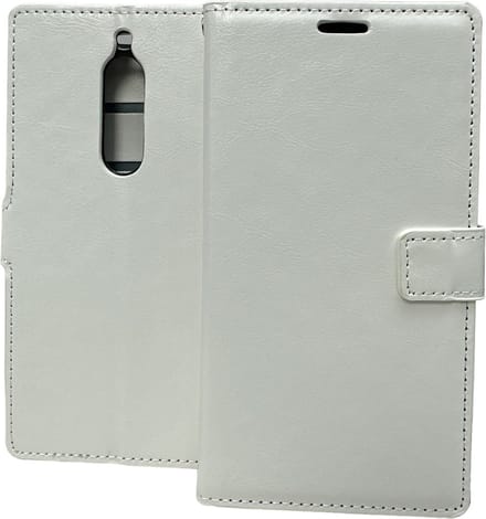 Portemonnee Book Case Hoesje Geschikt voor: Nokia 5 - Wit