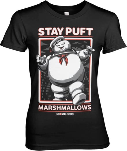Ghostbusters Dames Tshirt -S- Stay Puft Marshmallows Zwart