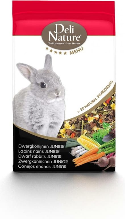4x Deli Nature Rodelicious Junior Konijnen 2,5 kg