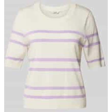 Gebreide pullover met ronde hals, model 'Carla'