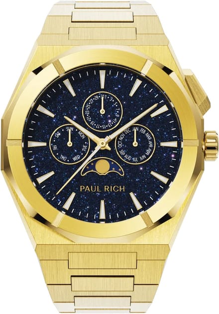 Paul Rich Moonphase Star Dust II Gold MOON02 horloge