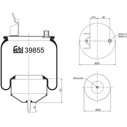 Luchtbalgen FEBI BILSTEIN 39855