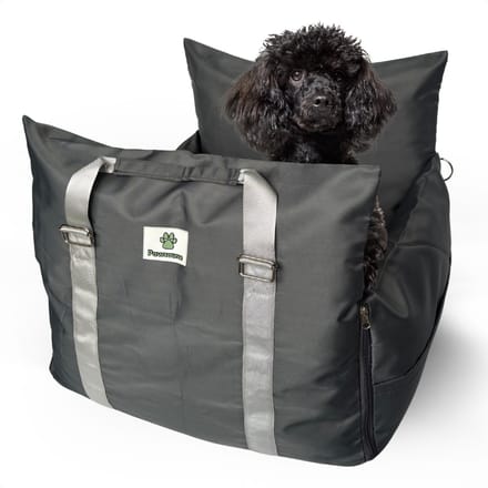 Pawsource Autostoel Hond – Grijs – Hondenmand – Wasbaar – Antislip – Waterbestendig – Incl. Autogordel - L