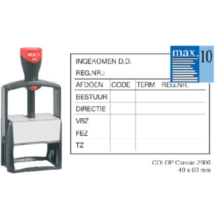 Tekststempel colop heavy duty 2800 classic line Personaliseerbaar