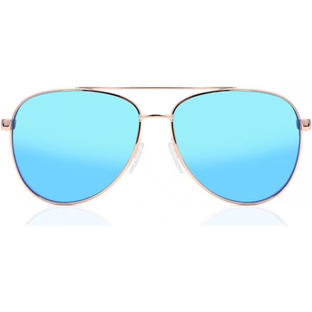 Michael Kors Aviator Womens Rose Gold White Blue Mirror Zonnebril
