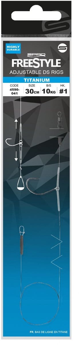 Spro Freestyle Titanium Adjustable DS Rig 0.40 mm Size 4 50Cm