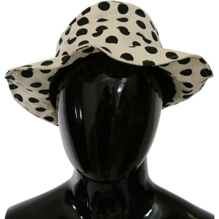 Dolce & Gabbana Dames Witte 100% Katoenen Stipjes Design Trilby Hoed