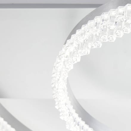 Brilliant Aurora plafondlamp, aluminium, Ø 61 cm, aluminium, CCT