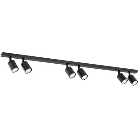 EMIBIG LIGHTING Plafondlamp Flash, zwart, 6-lamps, metaal