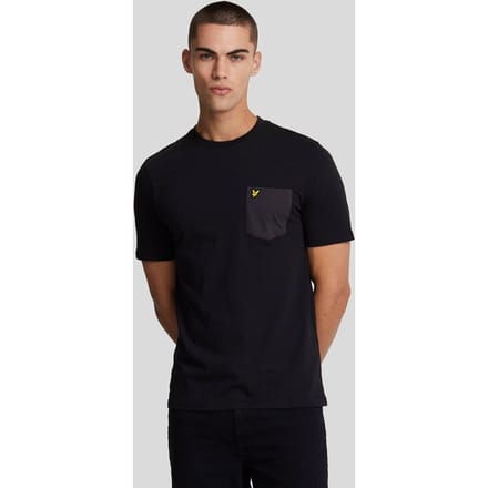 Lyle & Scott Bristol zwart T-shirt met tonale zak