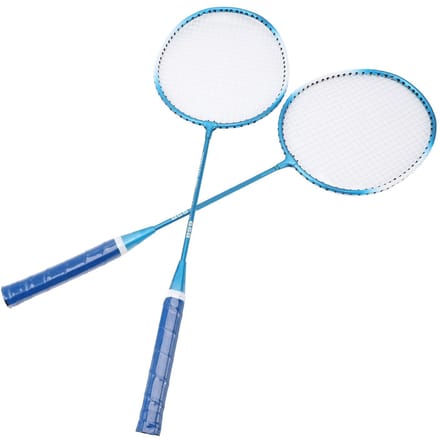 Badmintonset Professioneel IJzerlegering Badmintonracket met 3 Shuttlecocks Draagtas voor Beginner Kind Volwassene Blauw