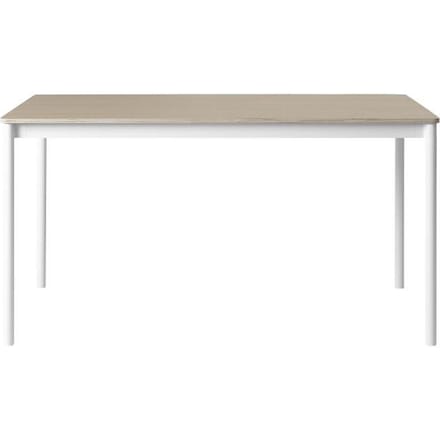 Muuto - Base tafel - eikenfineer - wit - multiplexrand - L - beige