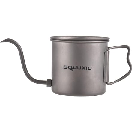 400ml Overgietketel Zwanenhals Koffieketel Ti Opvouwbare Handgreep Waterketel met Deksel gray