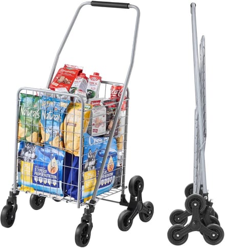 Roossentials boodschappentrolley - Trolley - Opvouwbaar - Winkelwagen - Handkar - Met wielen