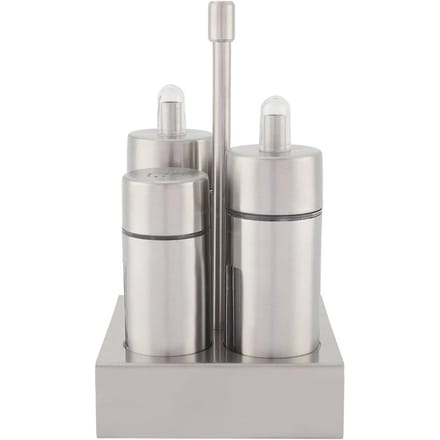 RVS Zout Peper Specerijen Condiment Flessenset Kruidencontainer white