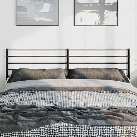 vidaXL - Vervangend - hoofdbord - metaal - zwart - 180 - cm