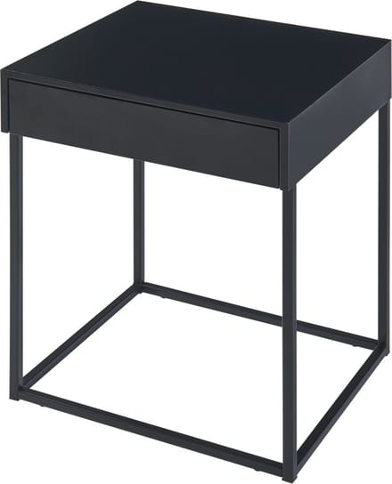 Bijzettafel Rautjärvi met lade 50x43x41 cm zwart mat