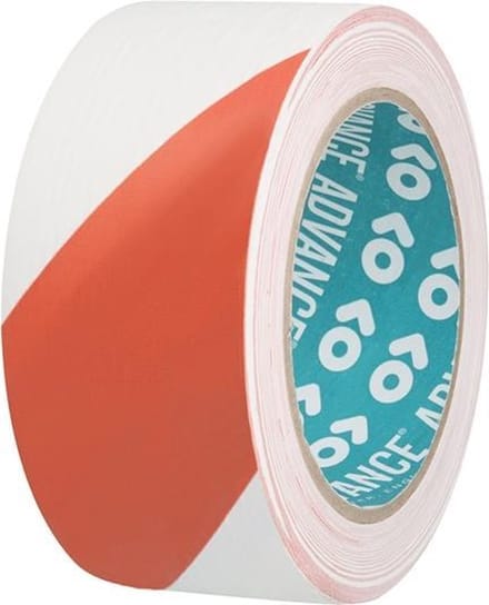 Advance AT8H PVC Markering tape 50mm x 33m Rood/Wit