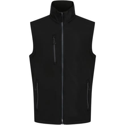 Regatta Heren Navigate Softshell 2-laags bodywarmer (Zwart/Seal Grijs)