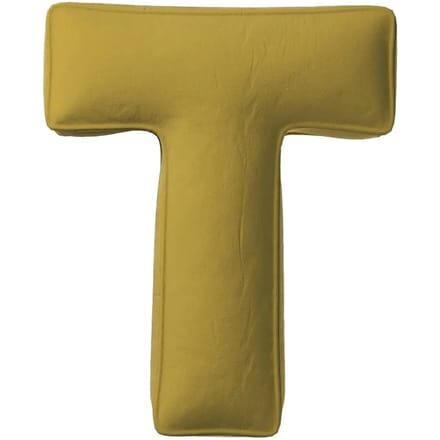 Kussen letter t Yellow Tipi Posh Velvet