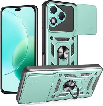 Hoesje geschikt voor HONOR 400 Lite - Techsuit Camshield Back Cover - Groen