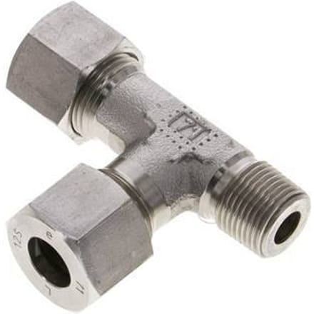 12S & R3/8'' RVS L-vorm Snijringkoppeling Buitendraad 630bar ISO 8434-1