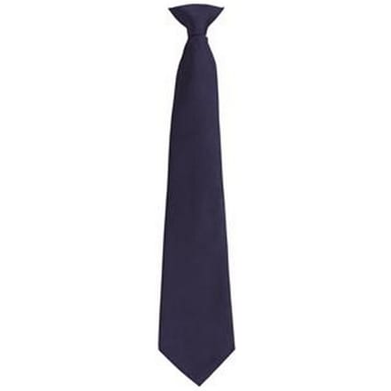 Premier Herenmode "Kleuren" Work Clip On Tie (Marine)