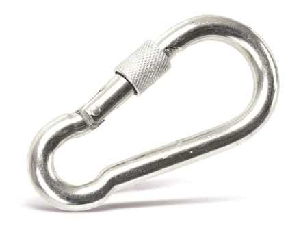 MASTERPROOF Karabijnhaak, 100x10 mm, Schroefsluiting