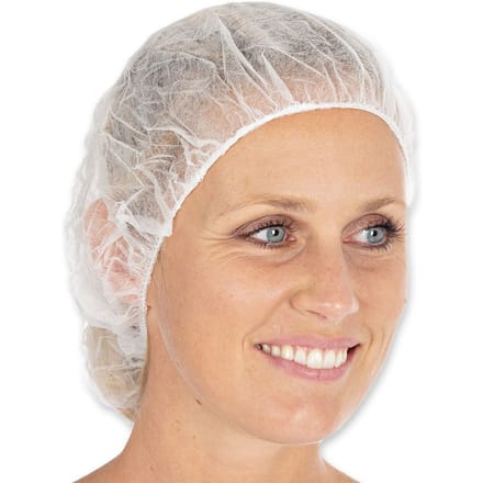 Wegwerp haarnetjes per 100 stuks wit haarnetjes