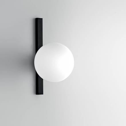 Luce Ambiente Design Wandlamp Enoire, hoogte 28 cm, zwart, metaal/glas, 1-lamp