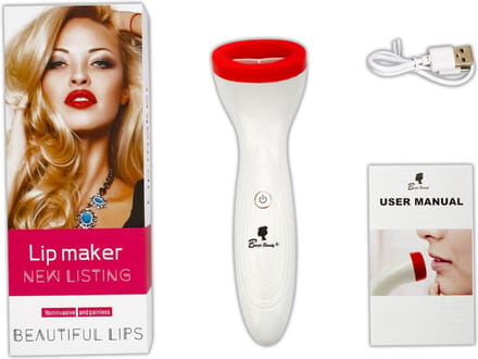 BenjaBeauty Lip plumper - lippen - lipstick - lippenbalsem - Rood - wit