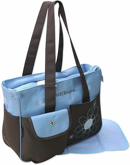 2x Grote Baby Luiertas Set Blauw Bruin - Inclusief Verschoonmat