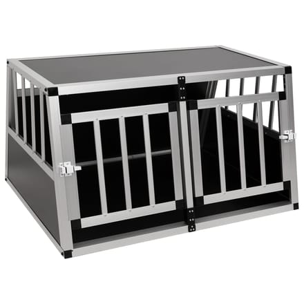 vidaXL - Hondenbench - met - dubbele - deur - 89x69x50 - cm