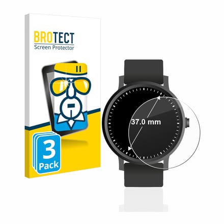 BROTECT - Glas Screenprotector voor Ronde Displays (ø: 37 mm) - Gehard Beschermglas 9H 3 Stuks