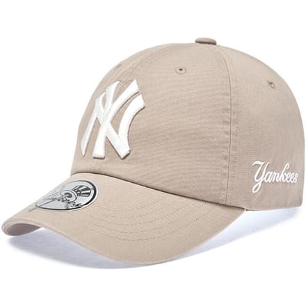 MLB Unisex Geborduurde Zachte Top Baseballpet ONE SIZE beige