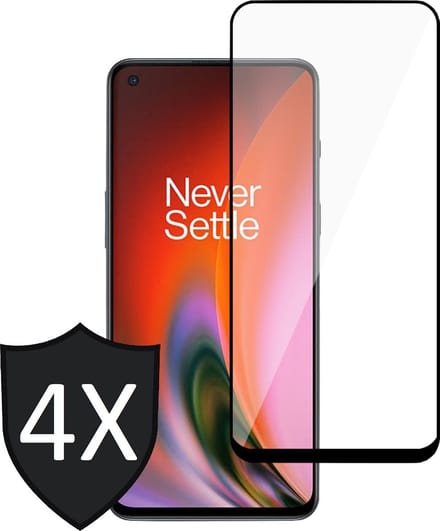 FullGuard Screen protector geschikt voor OnePlus Nord 2 - FullGuard Screen Protector Glas - 4 Stuks