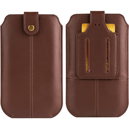 Comfycase Echt Lederen Opberghoesje Bruin L