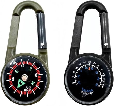 Outdoor kompas set voor camping en hiking - Mini sleutelhanger kompas en pocket kompas accessoires