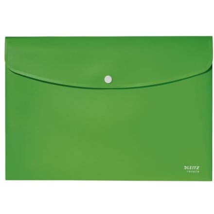 Leitz® verzamelmap Recycle, A4-formaat, drukknoopsluiting, ondoorzichtig, Blauer Engel, gerecycled kunststof, groen