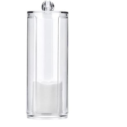Transparante Ronde Acryl Wattenstaafjes Opbergdoos Organizer Puff Houder Container white