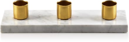 Mondex CEDRIC MARBLE - Kandelaar - 3 Kaarsen - Marmerlook