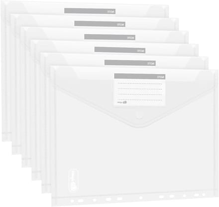 36 Stuks A4 Documentenmap - Organiseer je Documenten met Etiketten en Gatenrand Compartimenten