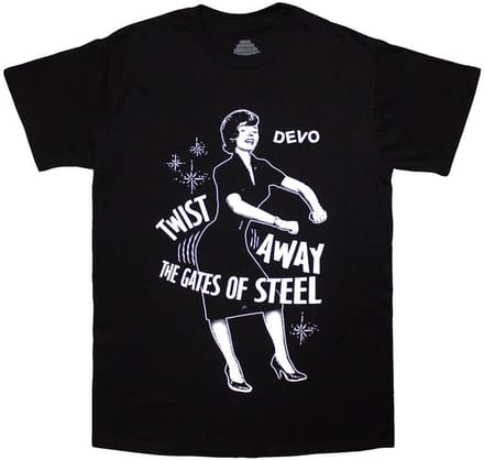 Devo - Twist Away Heren T-shirt - S - Zwart