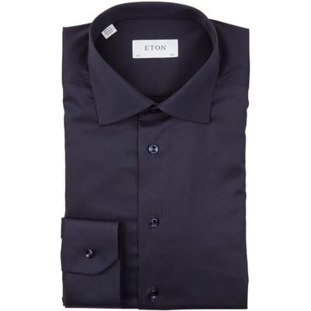 Eton Overhemd Signature Twill Uni Contemporary Fit Navy / male