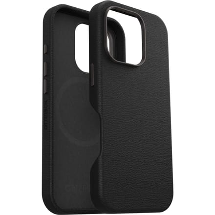 OtterBox Symmetry Cactus leren Backcover met MagSafe voor de Apple iPhone 16 Pro - Noir Ash