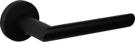 Lavuzo Ragusa deurkrukset - deurklink - rond rozet - zwart - set 2