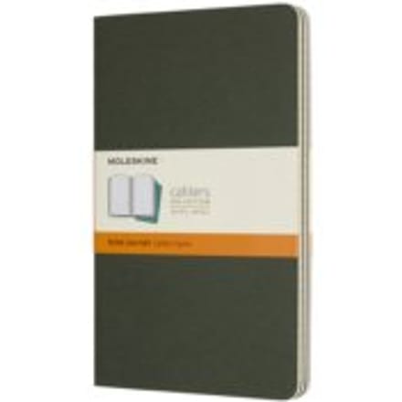 Moleskine cahier journal soft cover large myrtle groen gelinieerd à 3 stuks