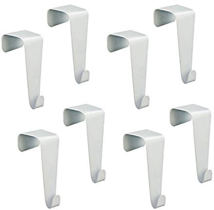 Set van 8 Decoratieve Deur- en Raamhaken - Witte Kledinghaken voor Thuis