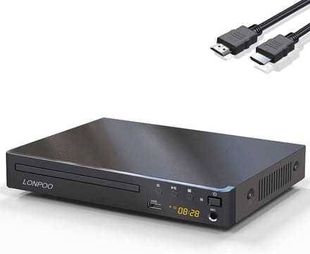 Compacte DVD-speler met HDMI, USB-ingang en karaoke-aansluiting