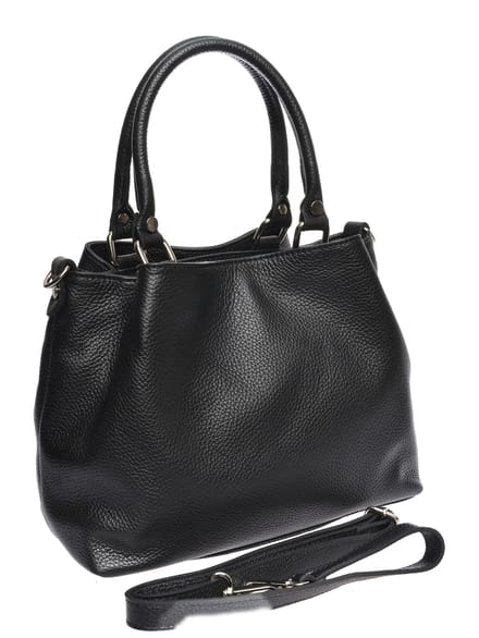 Roberta M Zwart Rundleer Tas